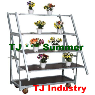 Slide Style Metal Flower Display Cart